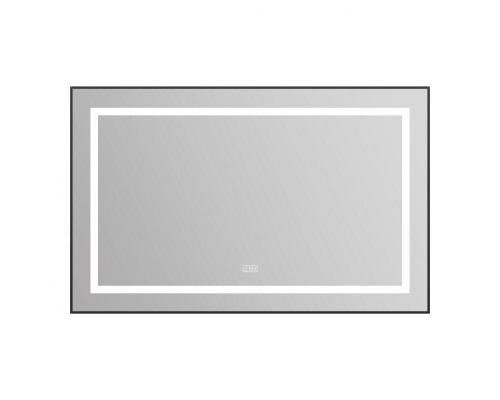 Зеркало в алюминиевой раме с сенсорным выключателем и подогревом BelBagno SPC-KRAFT-1085-685-TCH-WARM-NERO
