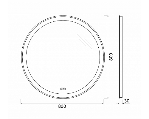 Зеркало со встроенной подсветкой, голосовым управлением и подогревом BelBagno SPC-RNG-800-LED-TCH-SND