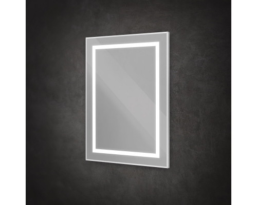Зеркало в алюминиевой раме со встроенным светильником BelBagno SPC-KRAFT-600-800-SENS-AL