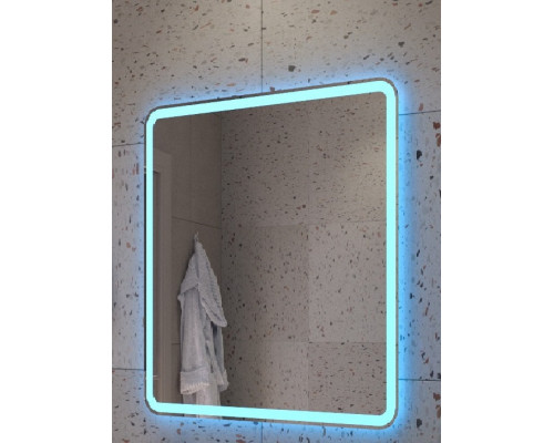 Зеркало 700x800x30мм со встроенной разноцветной подсветкой RGB и сенсорным выключателем CEZARES CZR-SPC-MC-700-800-RGB-TCH