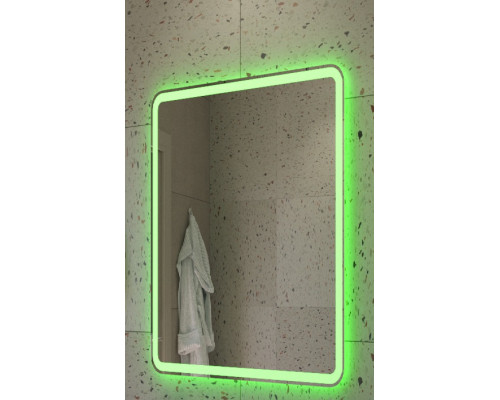 Зеркало 600x800x30мм со встроенной разноцветной подсветкой RGB и сенсорным выключателем CEZARES CZR-SPC-MC-600-800-RGB-TCH