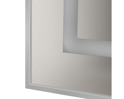 Зеркало в алюминиевой раме со встроенным светильником BelBagno SPC-KRAFT-1400-800-SENS-AL
