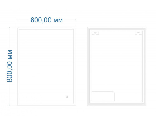 Зеркало с подсветкой ART&MAX CATANIA AM-Cat-600-800-DS-F