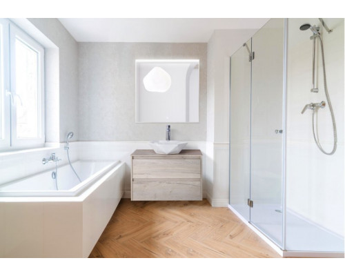 Зеркало в алюминиевой раме с подсветкой с сенсорным выключателем BelBagno SPC-UNO-700-700-TCH