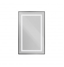 Зеркало в алюминиевой раме со встроенным светильником BelBagno SPC-KRAFT-500-800-SENS-NERO