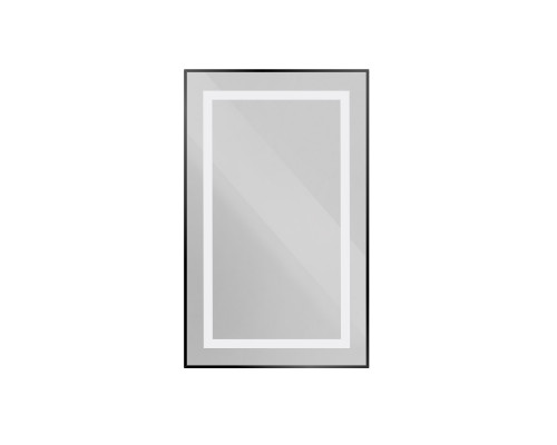 Зеркало в алюминиевой раме со встроенным светильником BelBagno SPC-KRAFT-500-800-SENS-NERO