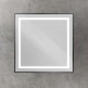 Зеркало в алюминиевой раме со встроенным светильником BelBagno SPC-KRAFT-800-800-SENS-NERO