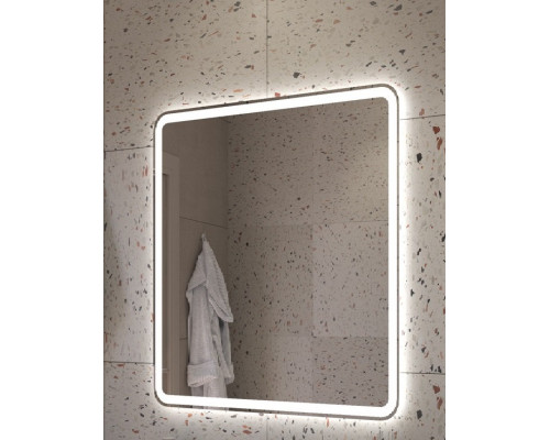 Зеркало 700x800x30мм со встроенной разноцветной подсветкой RGB и сенсорным выключателем CEZARES CZR-SPC-MC-700-800-RGB-TCH