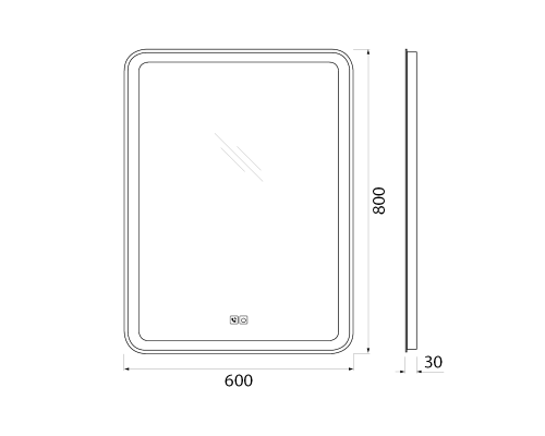 Зеркало с микрофоном и динамиками BelBagno SPC-MAR-600-800-LED-TCH-PHONE