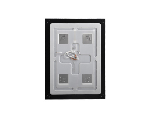 Зеркало в алюминиевой раме со встроенным светильником BelBagno SPC-KRAFT-600-800-SENS-NERO