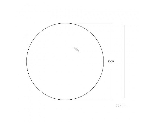 Зеркало с интерьерной подсветкой 1000x30мм без выключателя BelBagno SPC-INT-1000-LED