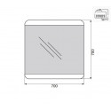 Зеркало BelBagno SPC-CEZ-700-700-LED-BTN