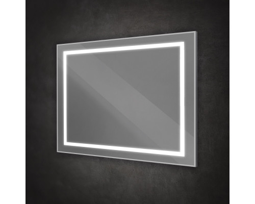 Зеркало в алюминиевой раме со встроенным светильником BelBagno SPC-KRAFT-1000-800-SENS-AL
