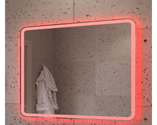 Зеркало 1000x800x30мм со встроенной разноцветной подсветкой RGB и сенсорным выключателем CEZARES CZR-SPC-MC-1000-800-RGB-TCH