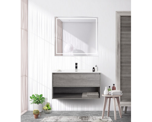 Зеркало в раме с подсветкой сенсорным выкл. и подогревом BelBagno SPC-KRAFT-900-800-LED-TCH-WARM