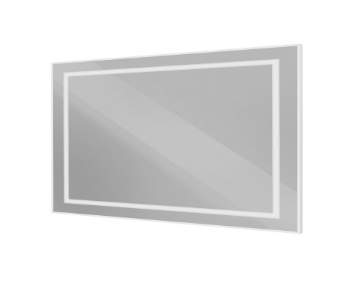 Зеркало в алюминиевой раме со встроенным светильником BelBagno SPC-KRAFT-1400-800-SENS-AL