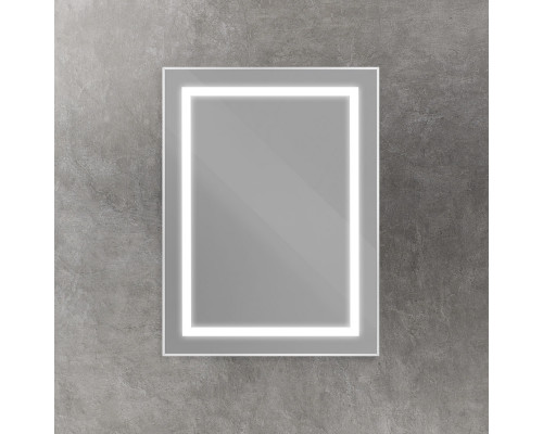 Зеркало в алюминиевой раме со встроенным светильником BelBagno SPC-KRAFT-600-800-SENS-AL