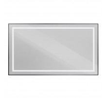 Зеркало в алюминиевой раме со встроенным светильником BelBagno SPC-KRAFT-1400-800-SENS-NERO