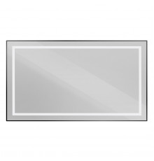 Зеркало в алюминиевой раме со встроенным светильником BelBagno SPC-KRAFT-1400-800-SENS-NERO