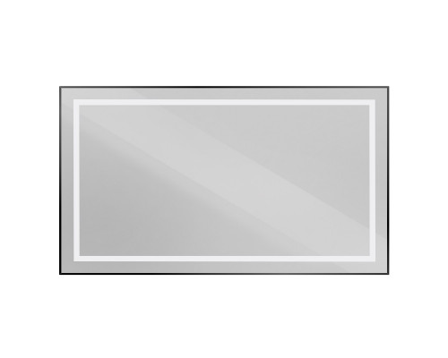 Зеркало в алюминиевой раме со встроенным светильником BelBagno SPC-KRAFT-1400-800-SENS-NERO