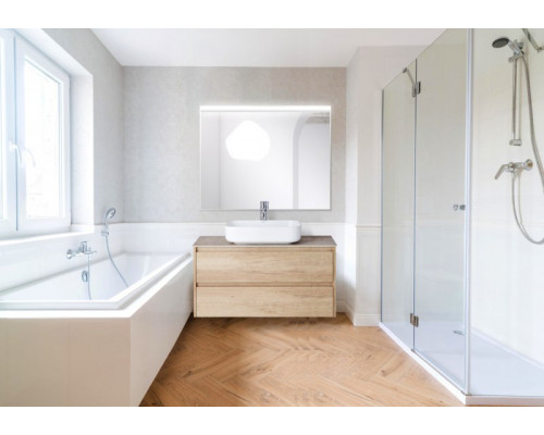 Зеркало в алюминиевой раме с подсветкой с сенсорным выключателем BelBagno SPC-UNO-1000-800-TCH