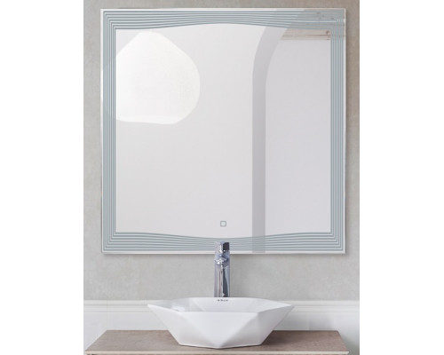 Зеркало с встроенным светильником и сенсорным выключателем BelBagno SPC-LNS-800-800-LED-TCH