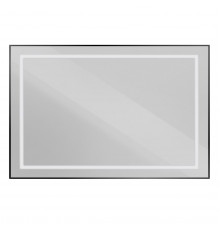 Зеркало в алюминиевой раме со встроенным светильником BelBagno SPC-KRAFT-1200-800-SENS-NERO