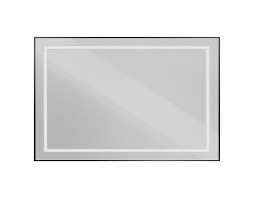 Зеркало в алюминиевой раме со встроенным светильником BelBagno SPC-KRAFT-1200-800-SENS-NERO