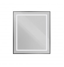 Зеркало в алюминиевой раме со встроенным светильником BelBagno SPC-KRAFT-700-800-SENS-NERO
