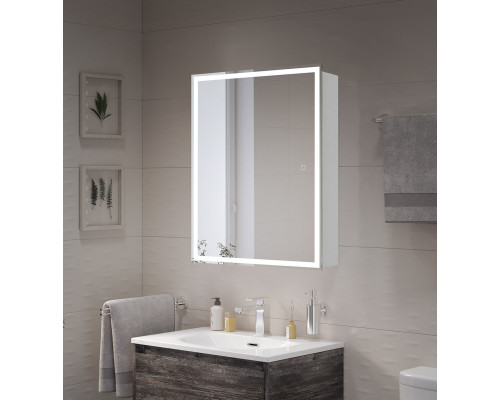 Зеркальный шкаф 600x800x155мм со встроенной подсветкой и сенсорным выключателем BelBagno SPC-GRT-600/800-1A-LED-TCH