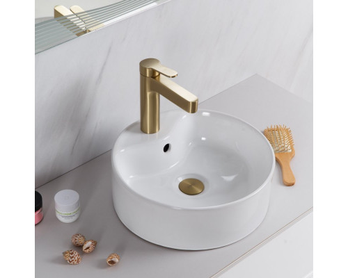 Раковина накладная керамическая круглая 370х370х130мм BelBagno BB1400