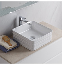 Раковина накладная керамическая квадратная 380х380х135мм BelBagno BB1407