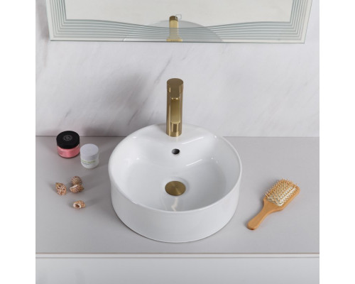 Раковина накладная керамическая круглая 370х370х130мм BelBagno BB1400