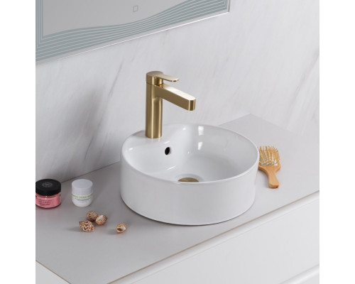 Раковина накладная керамическая круглая 370х370х130мм BelBagno BB1400