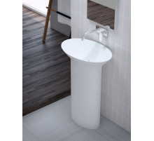 Напольная раковина из литьевого мрамора CEZARES TITAN-OVAL-62-41-90-LVB-FS