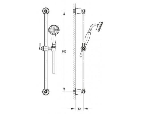 Душевой гарнитур CEZARES LIBERTY-F-SD-01