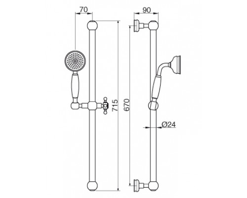 Душевой гарнитур Cezares OLIMP-SD-01