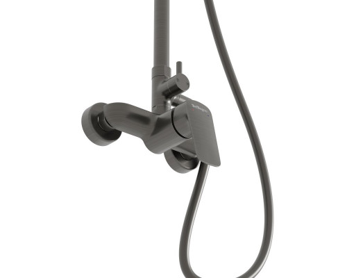 Душевая стойка со смесителем BelBagno DUE-DOCM-GM, оружейная сталь