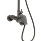 Душевая стойка со смесителем BelBagno DUE-DOCM-GM, оружейная сталь