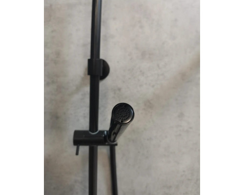 Душевая стойка со смесителем для ванны CEZARES ECO-CVD-NOP чёрный матовый