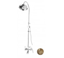 Душевая стойка со смесителем для ванны верхним и ручным душем CEZARES FIRST-CVD-02-Bi