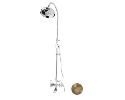 Душевая стойка со смесителем для ванны верхним и ручным душем CEZARES FIRST-CVD-02-Bi