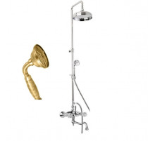 Душевая стойка со смесителем для ванны с поворотным изливом верхним, ручным душем CEZARES ATLANTIS-CVDF2-02-Sw/M