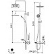 Душевая стойка телескопическая CEZARES LEAF-CDA-23-BIO