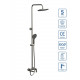 Душевая стойка со смесителем и изливом BelBagno MARINO-VSCM-GM, оружейная сталь