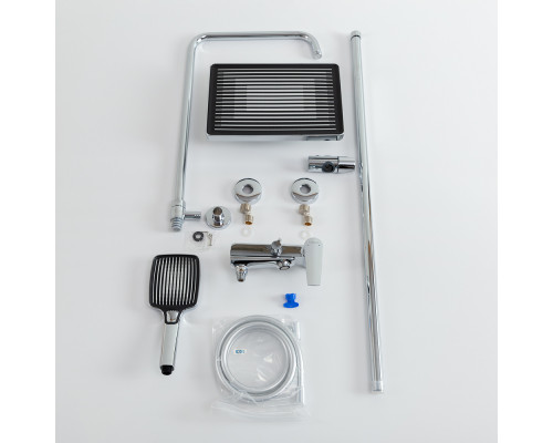 Душевая стойка Cezares со смесителем и изливом LINER-CVD-01 хром