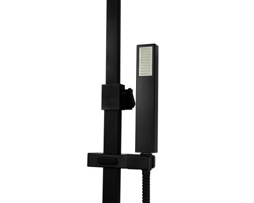 Душевая стойка со смесителем для ванны верхним и ручным душем BelBagno LUCE LUC-VSCM-NERO