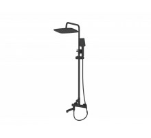 Душевая стойка со смесителем для ванны верхним и ручным душем BelBagno ACQUA-VSCM-NERO