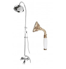 Душевая стойка со смесителем, с изливом, верхним и ручным душем CEZARES LORD-CVD-02-Bi