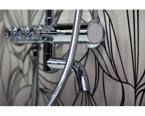 Душевая стойка со смесителем для ванны CEZARES ECO-CVD-BORO брашированное золото